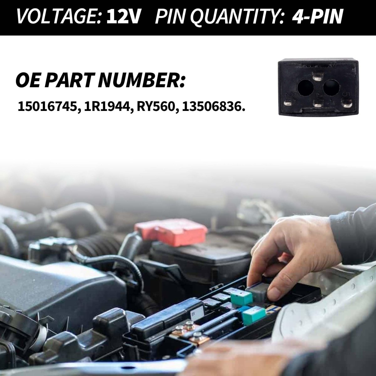 4 Pin Headlight Ac Relay 1r1944 Ry560 13506836 601 238 15016745 For Chevrolet Gmc Buick Cadillac 2 Pack