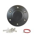Black 6-hole Universal Fit Aluminum Horn Button For Aftermarket Steering Wheels 