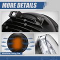Auto Dynasty Full Led Front Bumper Driving Fog Light Lamps With Switch And Wiring Harness Compatible Gmc Sierra 1500 2500hd