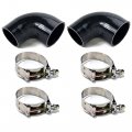 Squirrelly 3 To 2 5 Inch Black Silicone Reducer Coupler Pack Layers Of Polyester Reinforcement Suitable High Level 90 Degree 