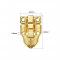 Uxcell Box Latch 62mm X 40mm Retro Style Golden Decorative Hasp Jewelry Cases Catch W Screws 5 Pcs