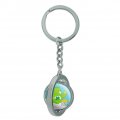Graphics More Care Bears Good Luck Bear Keychain Spinning Round Chrome Plated Metal