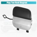 Uxcell Front Bumper Tow Hook Cover Towing Eye Cap For Mercedes-benz Gle 63 2016-2019 No A1668857222 Black