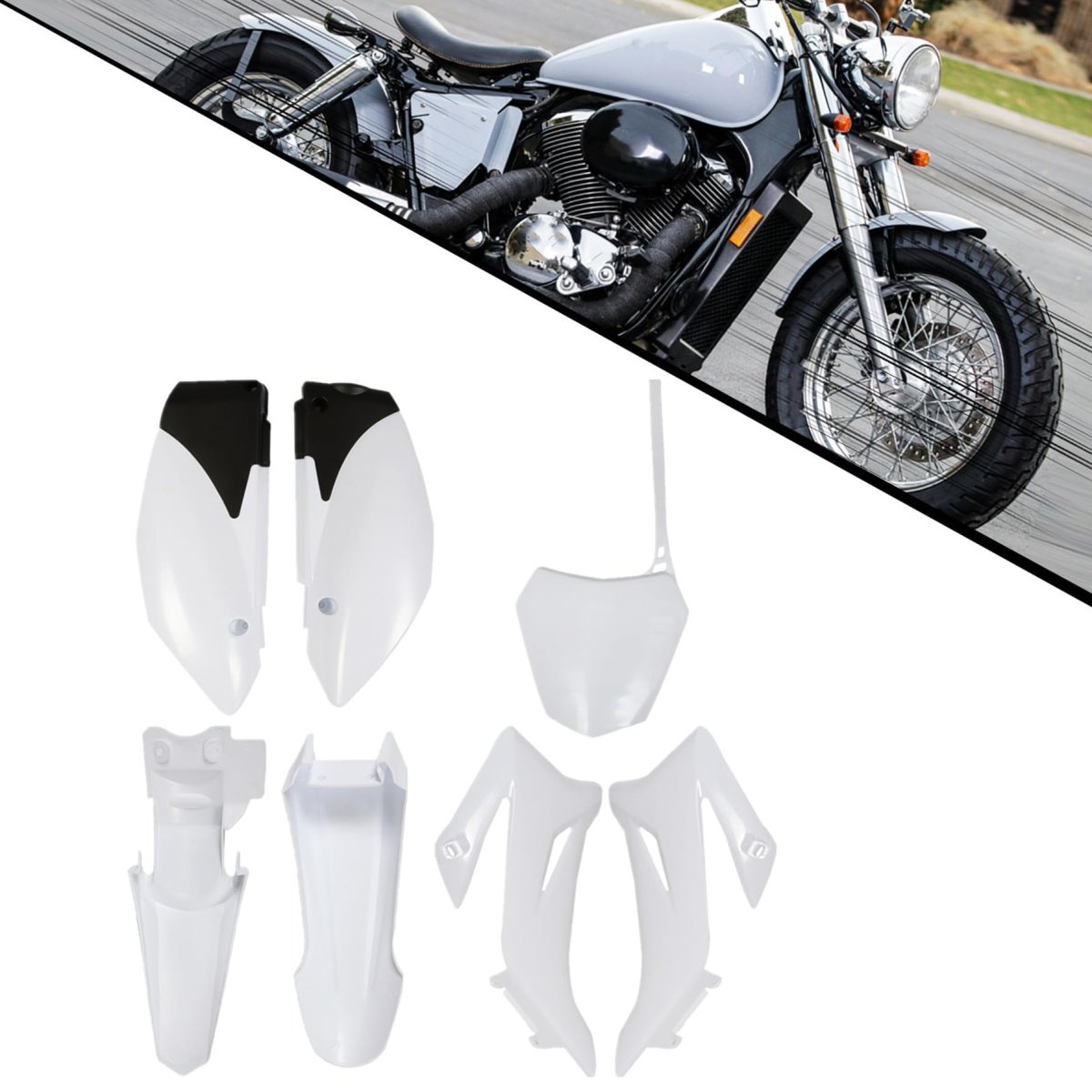 Motorcycle White Body Cover Plastic Fairing Kit Replacement For Ttr110e Ttr 110