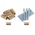 Uxcell 5pcs M10x30mm Insert Nuts 8pcs M10x100mm Hanger Bolts Wood Furniture Set