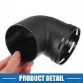 A Absopro Car Air Diesel Heater Duct Warm Ducting Pipe Elbow Outlet Connector 2 36 60mm Od Black Set Of