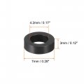 Uxcell Nylon Round Spacer Washer 4 2mm Id 7mm Od 3mm Height For M4 Screws Black 100pcs