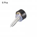 Uxcell Mirror Screws 10mm 0 39 6pcs Brass Decorative Cap Cover Nails Fasteners For Tables Bath Plates Wardrobes Glass Signs