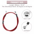 X Autohaux 35 43 Length 10mm Id Motorcycle Hydraulic Brake Line Oil Hose Pipe Stainless Steel Braided Cable For Atv Motocross