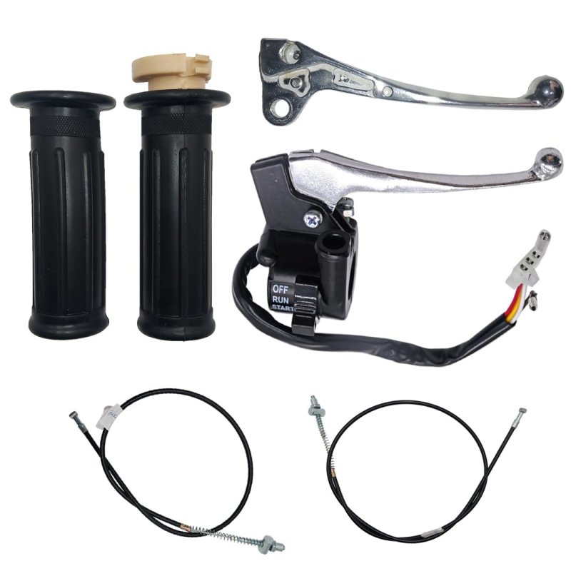 Brake Lever And Throttle Housing Start Switch Kit For Yamaha Pw50 Py50 Peewee Y Zinger Dirt Bike With Black Hand Grips Front