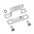 Uxcell U Shaped Connector Bracket 35mm X 304 Stainless Steel Bar Security Holder Brackets For Door Window Shed Closed Strut