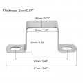 Uxcell U Shaped Connector Bracket 35mm X 304 Stainless Steel Bar Security Holder Brackets For Door Window Shed Closed Strut