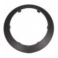 Uxcell Pipe Cover Decoration 114mm Pp Plastic Escutcheon Water Drain Line Black 4pcs