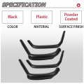 Hecasa Fender Flares Kit Compatible With Hummer H1 Humvee Hmmwva 8pcs Mud Flaps Splash Extended Guard Black
