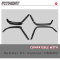 Hecasa Fender Flares Kit Compatible With Hummer H1 Humvee Hmmwva 8pcs Mud Flaps Splash Extended Guard Black
