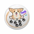 1080 Graphics Puppy Cute Dogs Pets Animal Corgi Funny Animals Dog Lovers Love Key Chain Double Sided Stainless Steel Keychain 