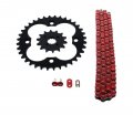 Fits Honda 400x Trx400x 520-94 Red Non O Ring Chain Sprocket Black 14 36
