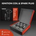 A-premium Set Of 6 Ignition Coil Pack And Iridium Spark Plugs Compatible With Toyota Tacoma 2016-2021 Highlander 2017-2019