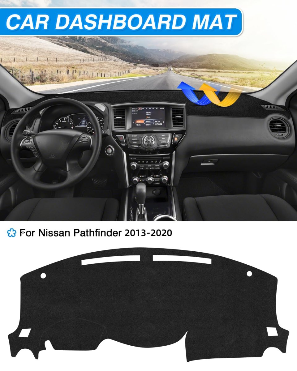 Cartist Dash Cover For Nissan Pathfinder 2013-2020 Dashboard Mat Non-slip Carpet Sunshield Glare Uv Rays Protector