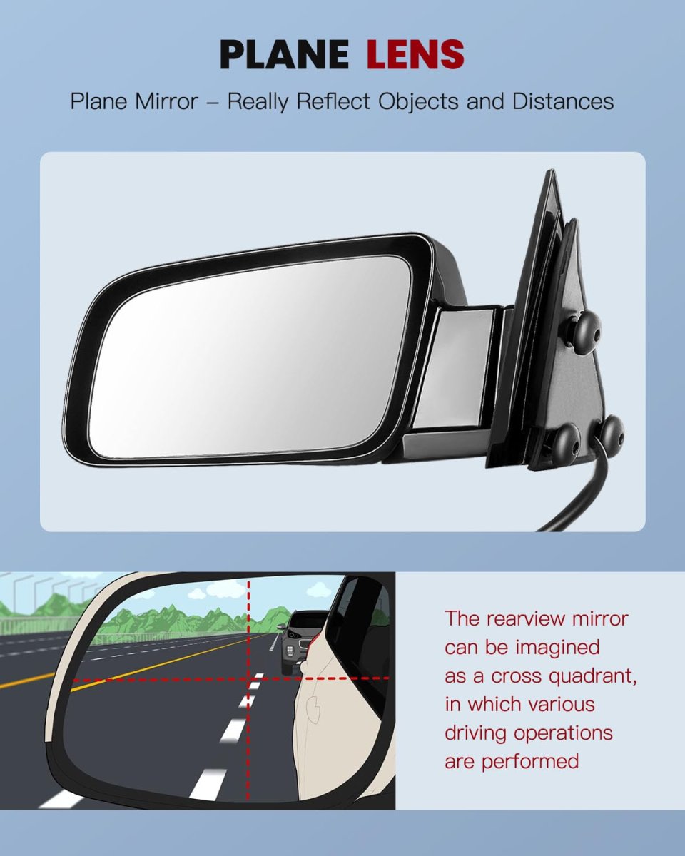 Left And Right Side View Mirror Fit For 1988-1999 Pickup