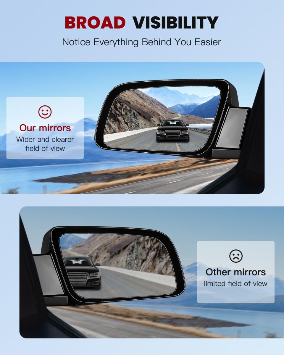 Left And Right Side View Mirror Fit For 1988-1999 Pickup