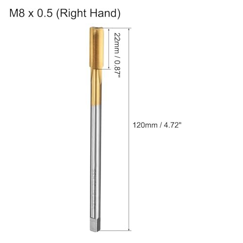 Metric Thread Tap M8 X 0 5 H2 120mm Straight Flute Screw Milling Machine Taps Threading Tapping Repair Tool