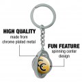 Graphics More Colorado College Secondary Logo Keychain Spinning Round Chrome Plated Metal