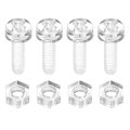 50 Sets Clear Acrylic Screws And Nuts Kit M3 X 10mm Pc Transparent Round Head Phillips Bolts With Hex For Machine Electronic 