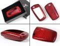 Cuztom Tuning Luxury Red Carbon Fiber Snap On Case For Bmw 1 2 3 4 5 6 Series Key Fob Remote