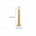 Uxcell Wood Screws M1 6 X 12mm Slotted Flat Head Brass Self-tapping Screw 100 Pcs