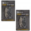 Niche Rear Left Right Brake Pad Set For Yamaha 2hc-25806-00-00 Organic 2 Pack