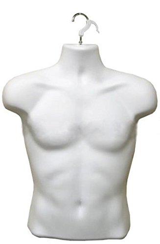Upper Male Torso Form White
