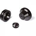 V-belt Pulley Kit For Small Block Ford 1v Wp 2v Crank 4 Bolt Underdrive Ratio Black Bright Dip Anodize 