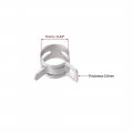 Uxcell Spring Band Type Clamp 11mm Inner Dia Fit 11 5-12 2mm Od Hose Fuel Line Silicone Tube Clips Silver Manganese Steel 50pcs