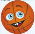 Stickertalk Happy Face Basketball Vinyl Sticker 4 5 Inches By