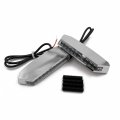 Httmt- Chrome Led Mirror Block Off Base Plates Plain Compatible With 2017-2021 Suzuk Gsx-r 1000