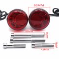 Httmt- Red Lens Turn Signal Chrome Indicator Light For H-d Sportster Xl883 Flde Flhc Flsb P N Mt224-021b-cd Red