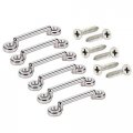 Amarine Made Stainless Steel Bimini Top Strap Pad Eye Footman S Loop Heavy Duty For Jeep Corvette Buggy Kayak Tie Downs 6 Pcs 
