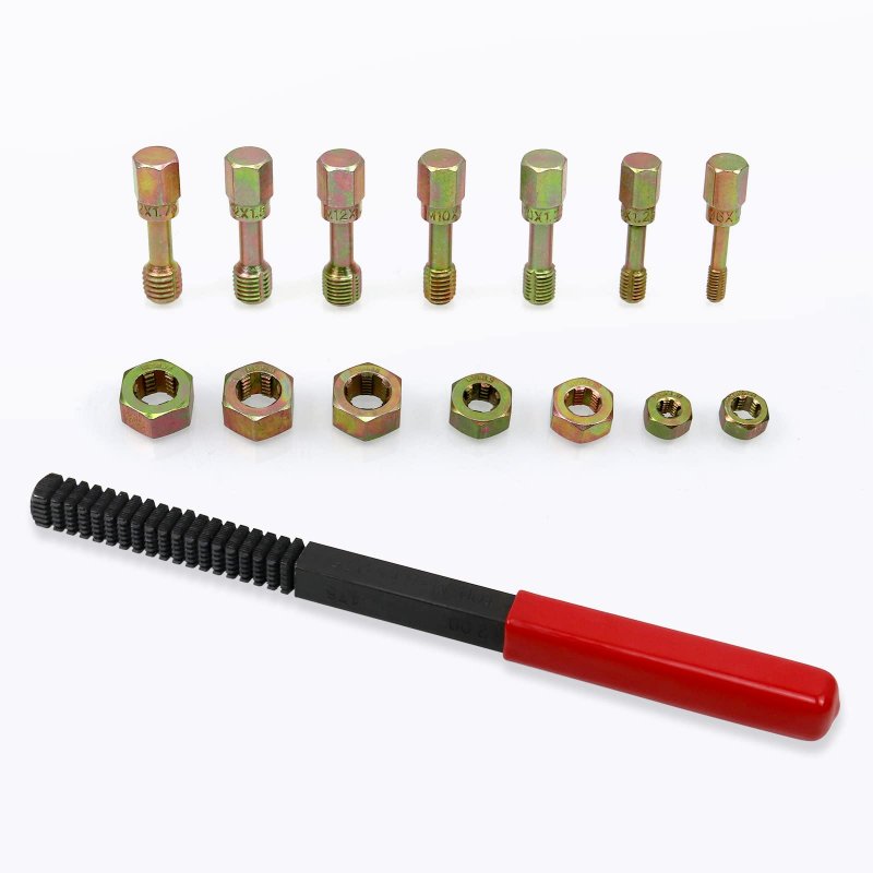 15-piece Metric Thread Chaser Set Universal 7-piece Rethread Repair Tool Kit For Repairing Damaged External And Internal