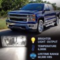 G-plus Fog Lights 12v 24w Halogen Lamp W Bulbs Assembly Compatible With Chevy Silverado Tahoe Suburban 2007-2015 Left Right
