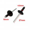 Uxcell 80 Pcs 4 8mm X 16mm Aluminum Open End Large Flange Blind Rivets