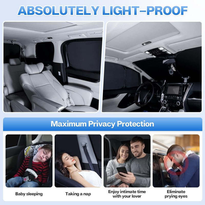 T Tgbros Privacy Sunshade Custom Fit For 2023-2024 Mazda Cx-50 Accessories Windshield Rear Side Window Full Set Car Sun Shades