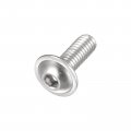 Uxcell Flanged Button Head Socket Cap Screws M4 12mm Hex Drive 304 Stainless Steel Fasteners Bolts Fully Threaded Machine Screw
