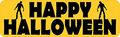 10in X 3in Zombie Happy Halloween Magnet Magnetic Holiday Bumper Magnets By Stickertalk 