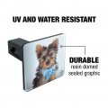 Yorkie Yorkshire Terrier Puppy Dog Blue Bow Tie Tow Trailer Hitch Cover Plug Insert