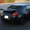 Rear Window Louver For 2009 2020 Nissan 370z Coupe Ikon Style Windshield Sun Shade Cover Unpainted Black Abs Plastic Privacy 