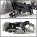 Auto Dynasty Chrome Housing Clear Corner Headlight Head Lamps Tool Kit Compatible With Gmc Sierra Yukon 99-07