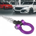 X Autohaux Purple Aluminum Alloy Front Bumper Trailer Ring Eye Towing Tow Hook Screw For Bmw 325i 335i 550i 125i 120i 330i 318i