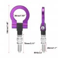 X Autohaux Purple Aluminum Alloy Front Bumper Trailer Ring Eye Towing Tow Hook Screw For Bmw 325i 335i 550i 125i 120i 330i 318i
