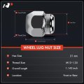 A-premium 4pcs M12-1 5 Wheel Lug Nut Compatible With Infiniti G20 I30 M35 Q45 Qx4 Nissan Altima 350z Frontier Maxima Murano